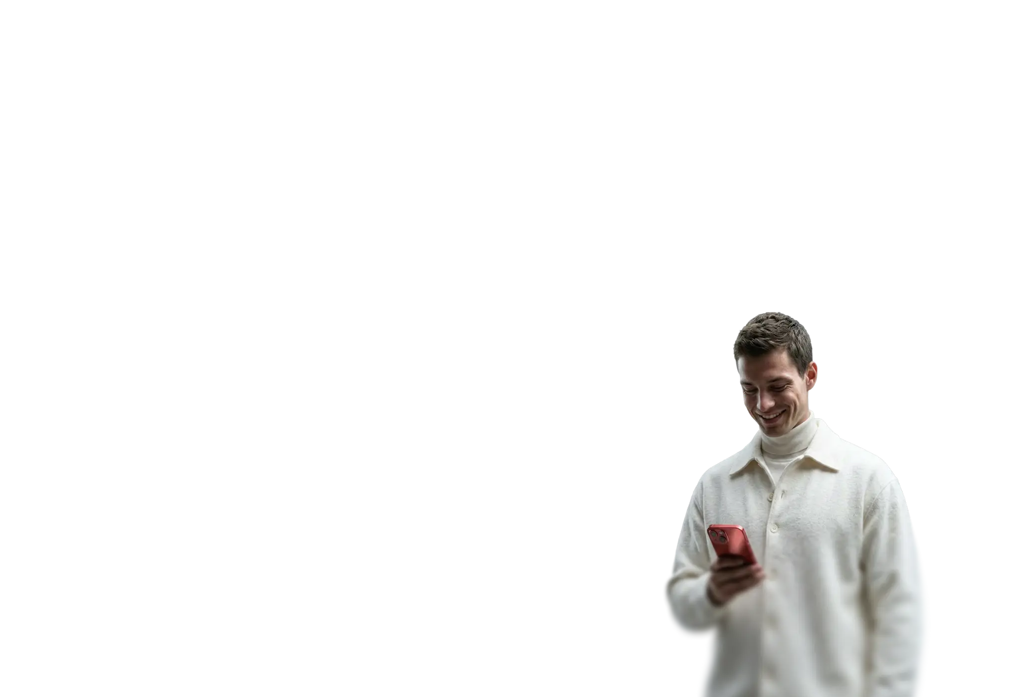 person using the Axi Trading Platform on a smartphone